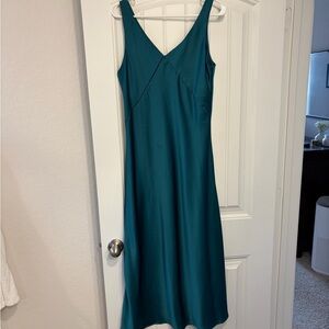 Elegant Teal Sleeveless Dress